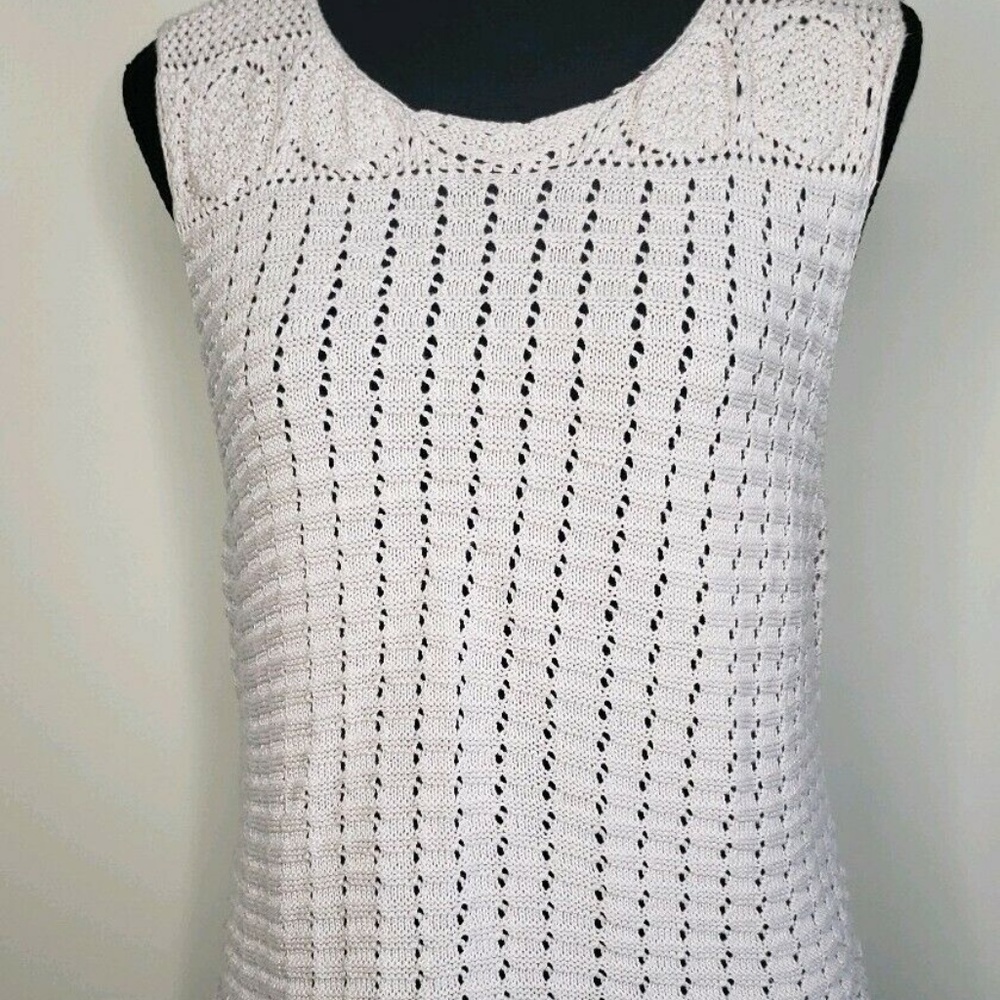 Boho Crochet Tunic Top Size XL